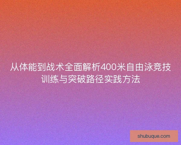 从体能到战术全面解析400米自由泳竞技训练与突破路径实践方法